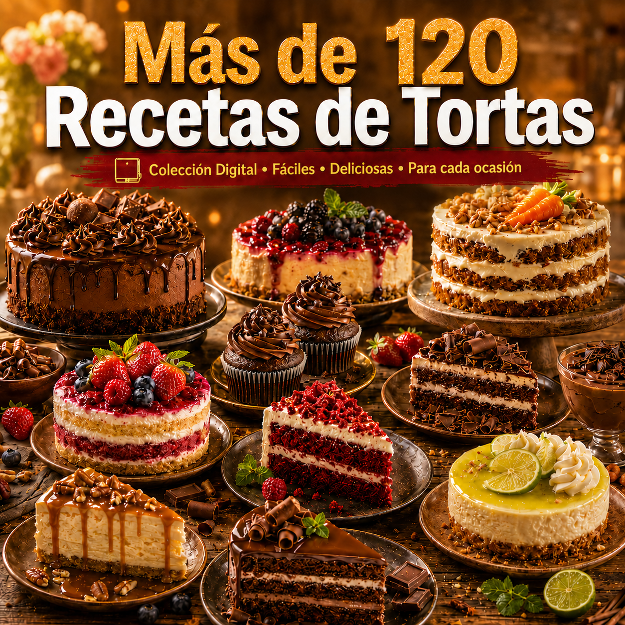 120 Recetas de Tortas para Vender y Emprender